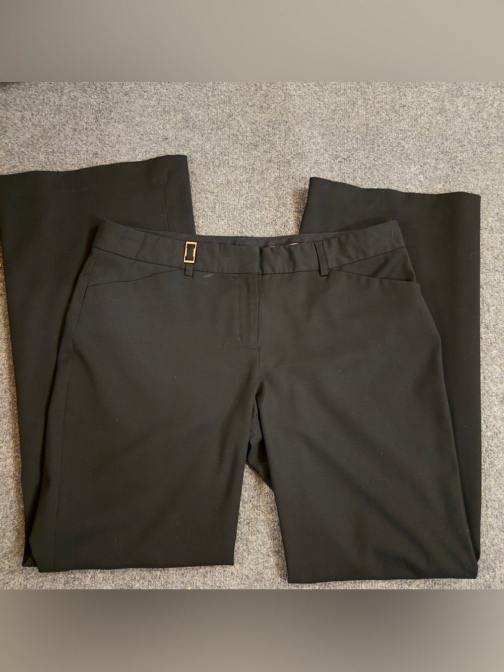 Express Editor Dress Pants with Metal Accent Black Size 12R